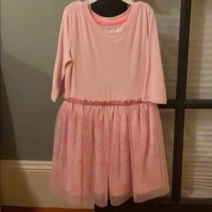 Girls pink heart dress